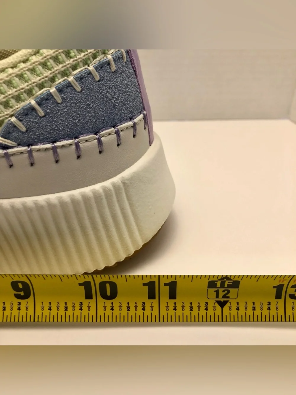 Nicole Miller Pastel Platform Sneakers Size 10 Rainbow Mesh Casual Shoes